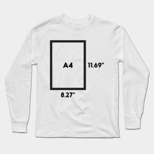 A4 Paper Size Long Sleeve T-Shirt